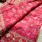Rani Pink Patola Saree with Elephant Motifs & Embellished Border