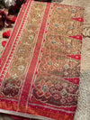 Rani Pink Patola Saree with Elephant Motifs & Embellished Border