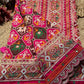 Rani Pink Patola Saree with Elephant Motifs & Beaded Border