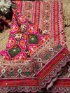 Rani Pink Patola Saree with Elephant Motifs & Beaded Border