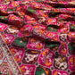 Rani Pink Patola Saree with Elephant Motifs & Beaded Border