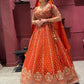 Classic Heavy Embroidered Bridal Lehenga with Zari & Sequin Work