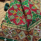 Green Maroon Patola Saree with Embellished Designer Border