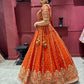 Classic Heavy Embroidered Bridal Lehenga with Zari & Sequin Work