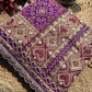 Purple Patola Saree with Pearl Beadwork & Embellished Border