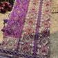 Purple Patola Saree with Pearl Beadwork & Embellished Border