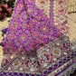 Purple Patola Saree with Pearl Beadwork & Embellished Border