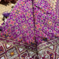 Purple Patola Saree with Pearl Beadwork & Embellished Border