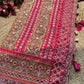 Rani Pink Patola Mirror Work Saree with Heavy Embellished Border