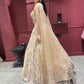 Gold Floral Embroidered Party Wear Lehenga with Dupatta