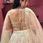 Gold Floral Embroidered Party Wear Lehenga with Dupatta