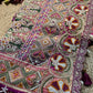 Purple Patola Saree with Floral Beadwork & Mirror Border