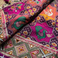 Purple Patola Saree with Floral Beadwork & Mirror Border