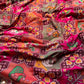 Rani Pink Patola Saree with Animal Motifs & Embellished Border