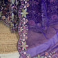 Purple Embroidered Lehenga with Floral Zari & Resham Accents