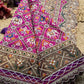 Magenta Patola Saree with Elephant Motifs & Embellished Border