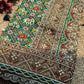 Green Patola Saree with Elephant Motifs & Floral Beadwork