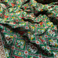 Green Patola Saree with Elephant Motifs & Floral Beadwork
