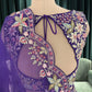 Purple Embroidered Lehenga with Floral Zari & Resham Accents