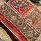 Maroon Green Patola Saree with Mirror & Pearl Embellished Border