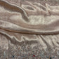 Golden Silk Saree with Ornate Bird Embroidery