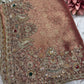 Peach Silk Saree with Ornate Bird Embroidery
