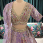 Embroidered Lehenga with Intricate Geometric and Floral Motifs