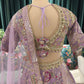 Embroidered Lehenga with Intricate Geometric and Floral Motifs