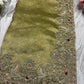 Green Silk Saree with Ornate Bird Embroidery