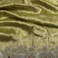 Green Silk Saree with Ornate Bird Embroidery