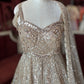 Champagne Sequin Designer Lehenga with Embellished Net Dupatta
