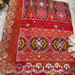 Patola Red Colour  Saree with Geometric Floral Patterns