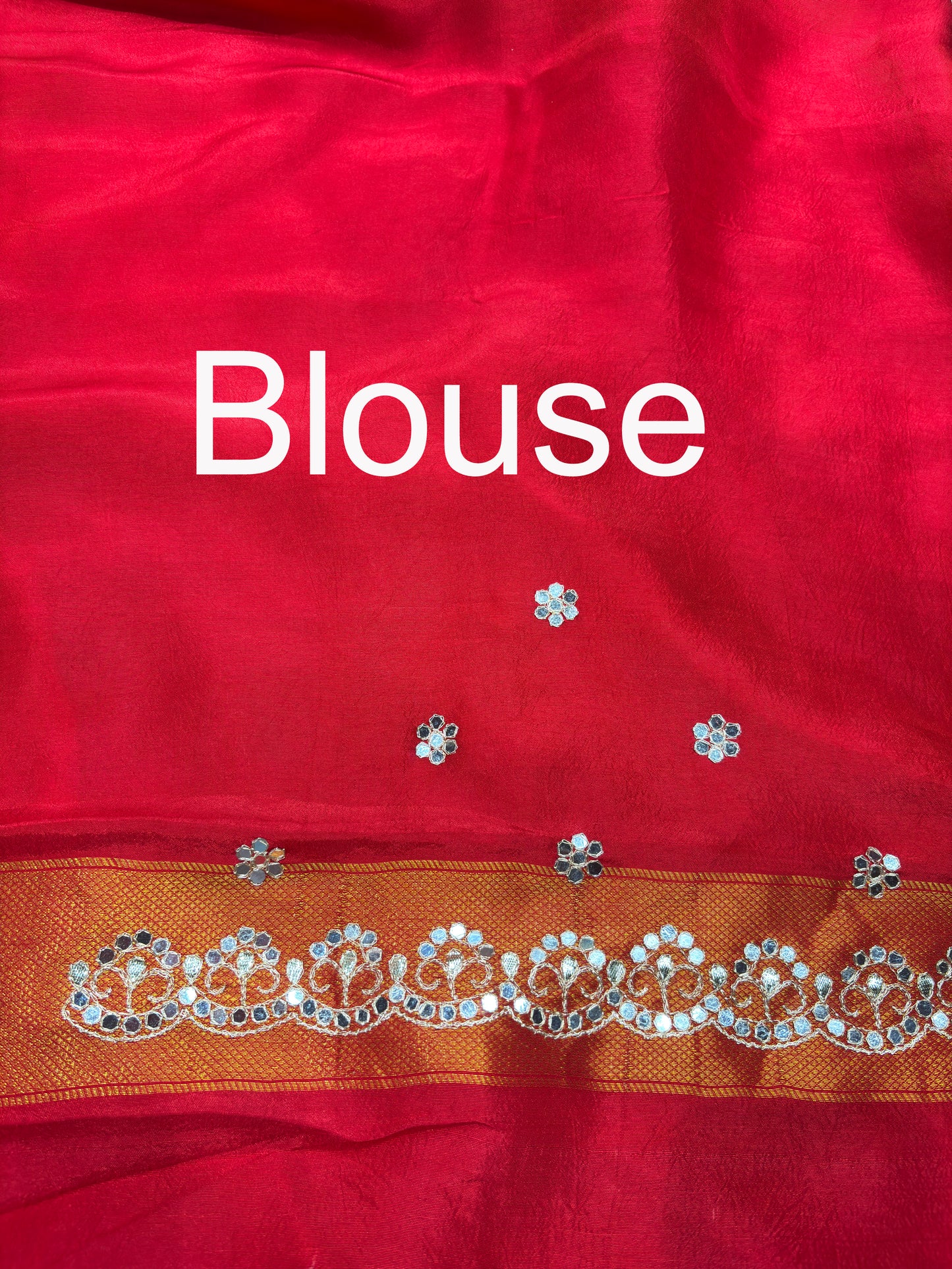 Patola Red Colour  Saree with Geometric Floral Patterns