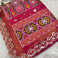 Patola Rani Colour  Saree with Geometric Floral Patterns