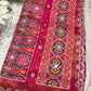 Patola Rani Colour  Saree with Geometric Floral Patterns