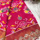 Patola Rani Colour  Saree with Geometric Floral Patterns