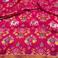 Patola Rani Colour  Saree with Geometric Floral Patterns