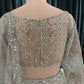Designer Embroidered Lehenga with Sheer Sleeves & Mirror Dupatta