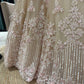 Blush Beige Floral Embroidered Lehenga Set with Sheer Dupatta
