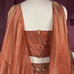 Designer Bronze Lehenga with Multicolor Embellished Blouse