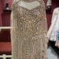 Champagne Gold Heavy Embellished Fish Cut Lehenga Set
