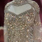 Champagne Gold Heavy Embellished Fish Cut Lehenga Set