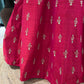 Radiant Rani-Pink Lehenga with Gold & White Floral Embroidery