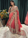 Designer Silk Saree with Intricate Zari & Floral Motif Border