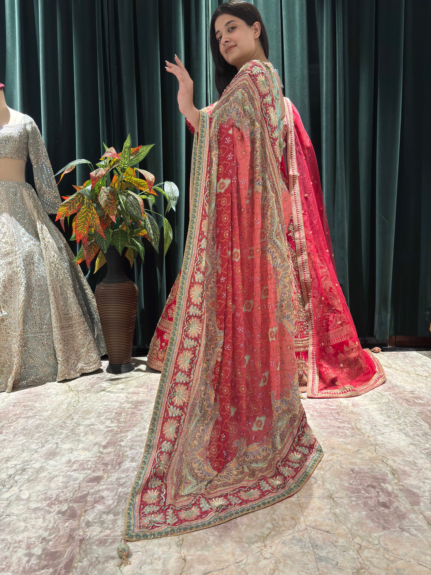 Designer Silk Saree with Intricate Zari & Floral Motif Border