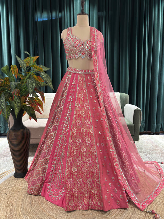 Lehenga Set with Sequins & Beadwork – Bridal Couture Edition