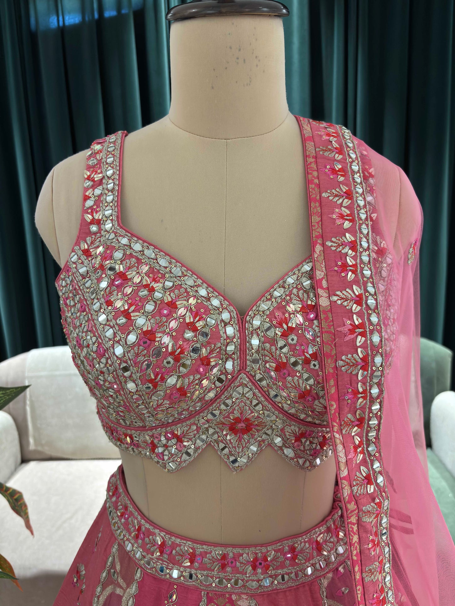 Lehenga Set with Sequins & Beadwork – Bridal Couture Edition