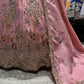 Dusty Rose Pink Embroidered Lehenga With Bird & Floral Motifs