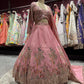 Dusty Rose Pink Embroidered Lehenga With Bird & Floral Motifs