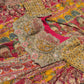 Luxury Multicolor Designer Saree with Heavy Hand Embroidery & Mirror Work